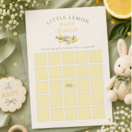 Kläm Liten Citron Salvia Band Baby Bingo Spel Inbjudningar