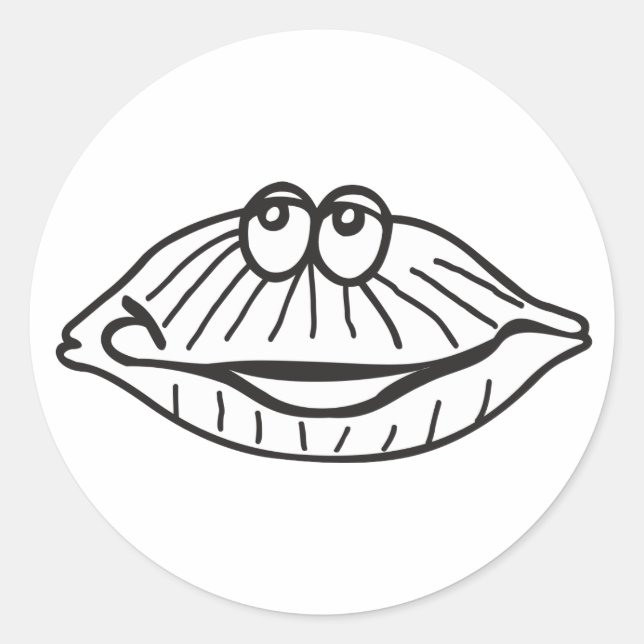 klam runt klistermärke (Framsida)