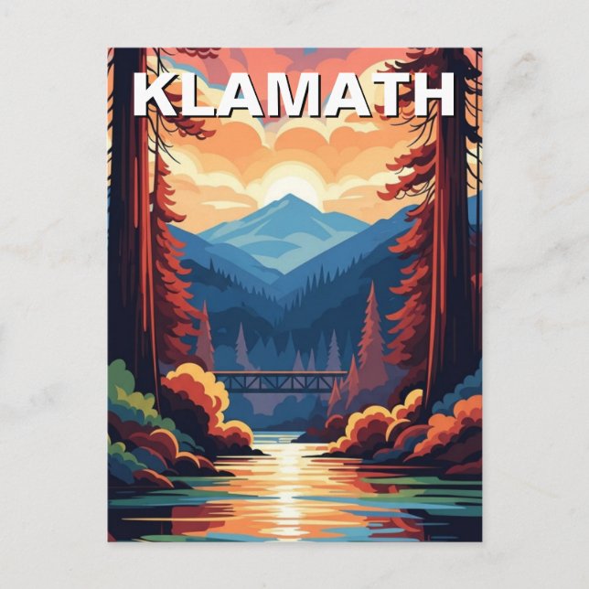 Klamath California Resor Vykort (Framsida)