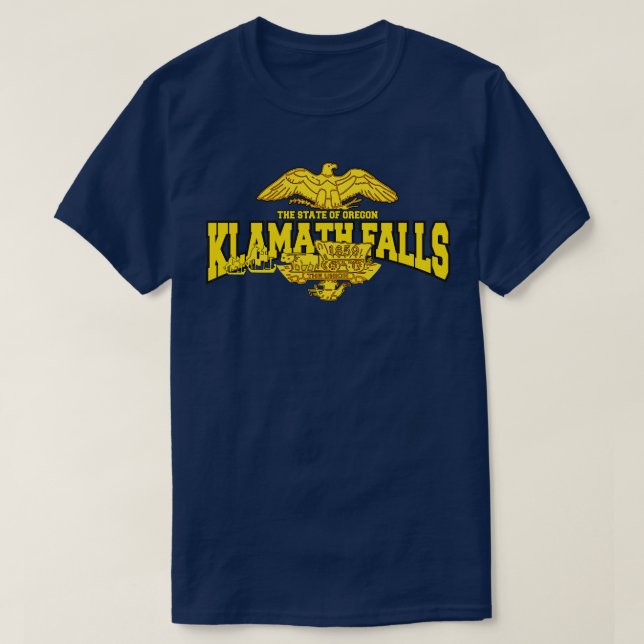 Klamath Falls delstaten Oregon-gåvan T Shirt (Design framsida)