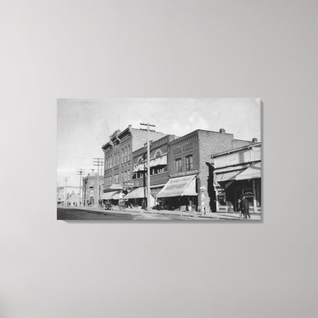 Klamath Falls, ELLER View tittar Main Street Canvastryck (Framsida)