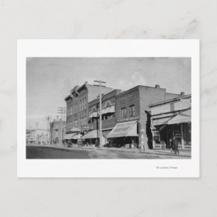 Klamath Falls, OR Utsikt upp längs Main Street Vykort