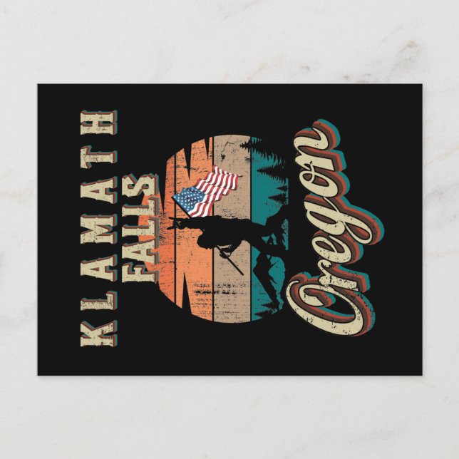 Klamath Falls Oregon Vykort (Framsida)