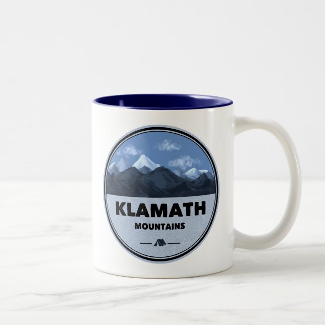 Klamath Mountains California Oregon Camping Två-Tonad Mugg (Höger)