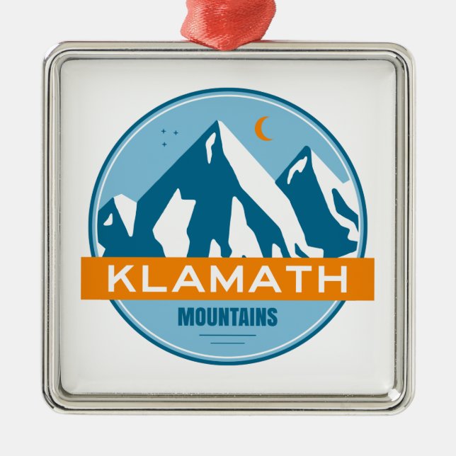 Klamath Mountains California Oregon Julgransprydnad Metall (Framsidan)