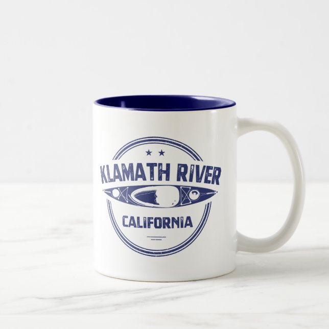 Klamath River, Kalifornien Två-Tonad Mugg (Höger)