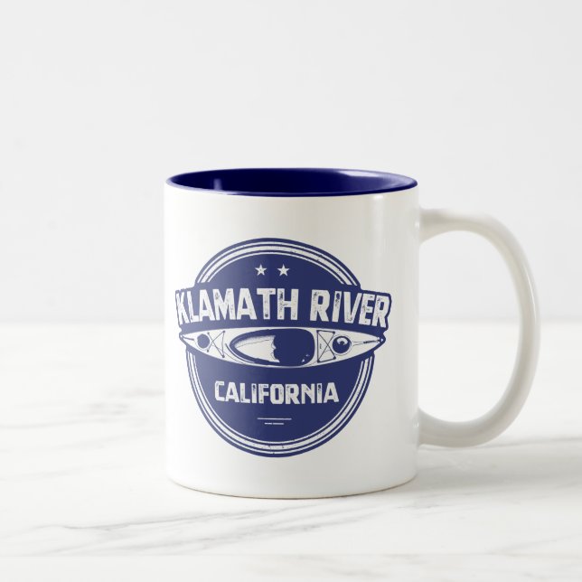 Klamath River, Kalifornien Två-Tonad Mugg (Höger)