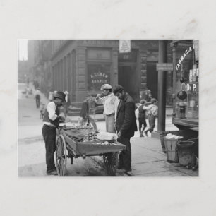 Klamförsäljare på Mulberry Street, 1900 Vykort