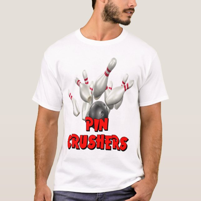 Klämma fast att bowla för krossar t-shirt (Framsida)