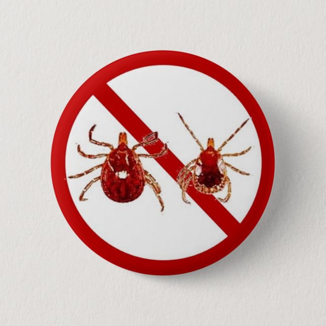 Klämma fast den Lyme sjukdommedvetenheten (vit) Knapp (Framsida)
