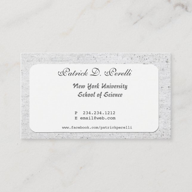 Klämma fast mig upp högskolan för visitkort (Framsida)