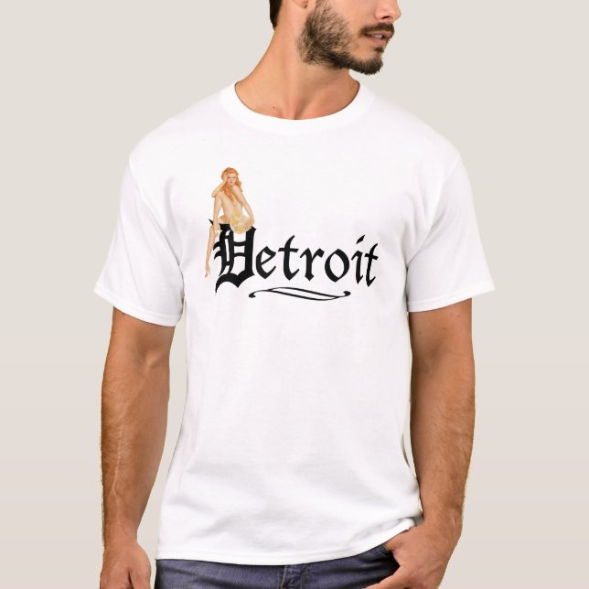 Klämma fast upp Detroit stil T-shirt (Framsida)