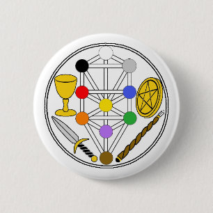 Klämma xxxx_8-På emblem - ceremoniella Magick Knapp