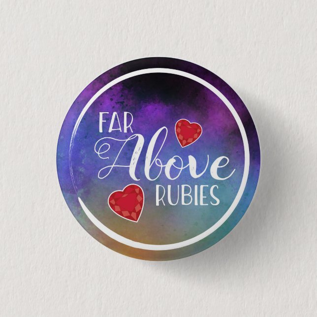 Klämmer fast den dygdiga kvinnan för Proverbs 31 Knapp (Framsida)