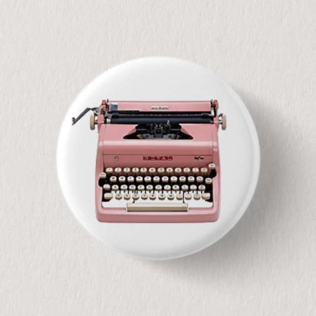 Klämmer fast den rosa manuella skrivmaskinen för knapp (Framsida)