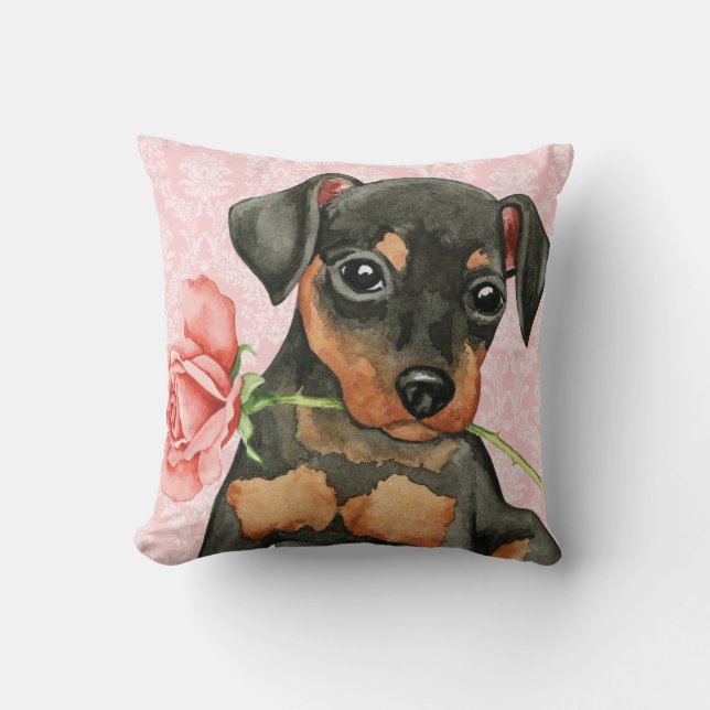 Klämmer fast den rosa minuten för valentinen kudde (Framsida)