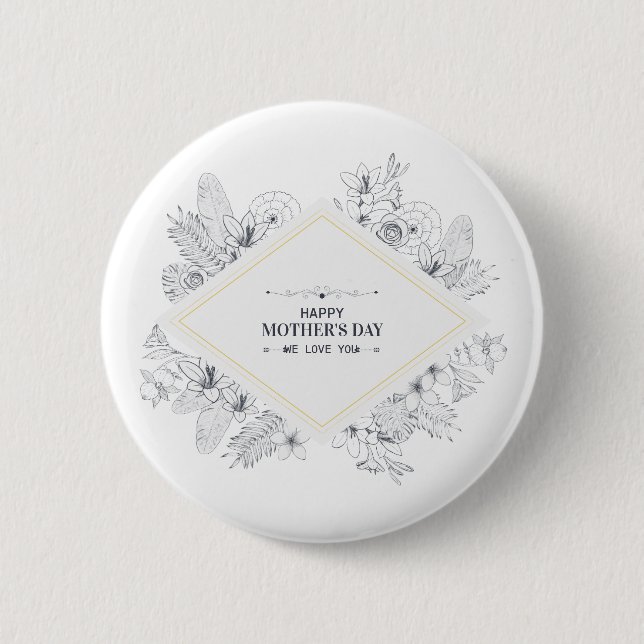 Klämmer fast lycklig mors dag | för elegant knapp (Framsida)