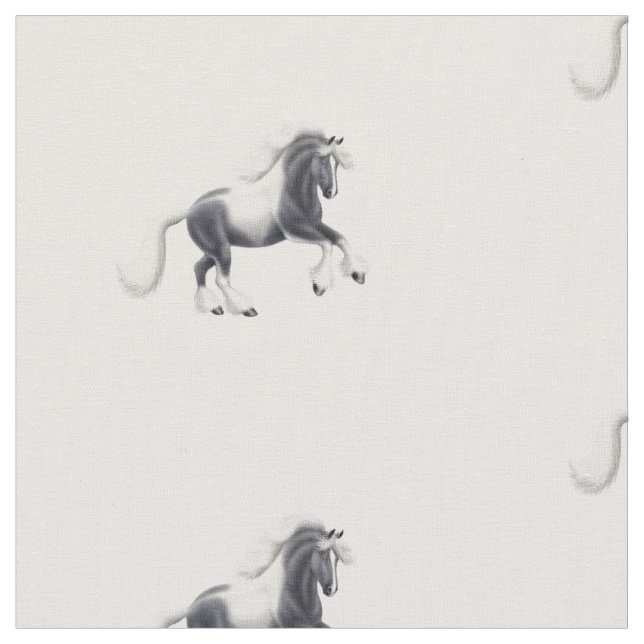 Klämmigt zigenskt Vanner hästtyg Tyg (Närbild)