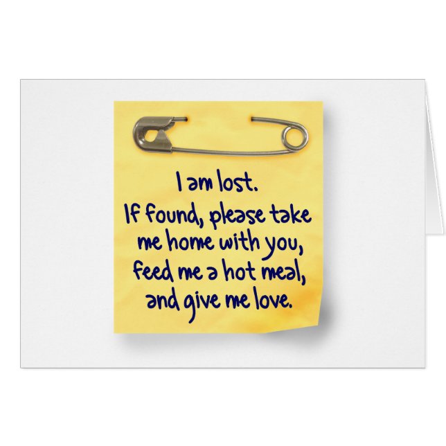 klämmt fast notera hälsningskort (Framsidan Horizontal)