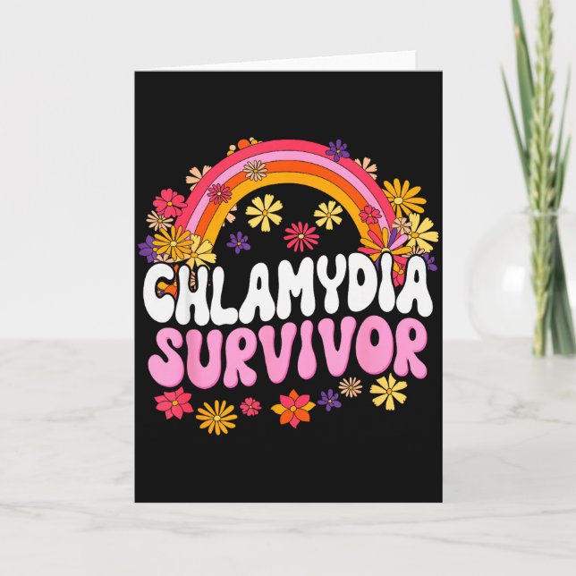 Klamydia överlevare Rolig Grafik  Kort (Framsida)