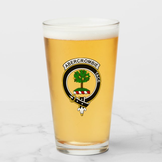 Klan Abercrombie (eller Abercromby) Beer Glass Glaskopp (Framsida fylld)
