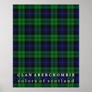 Klan Abercrombie Färg of Scotland Tartan Poster
