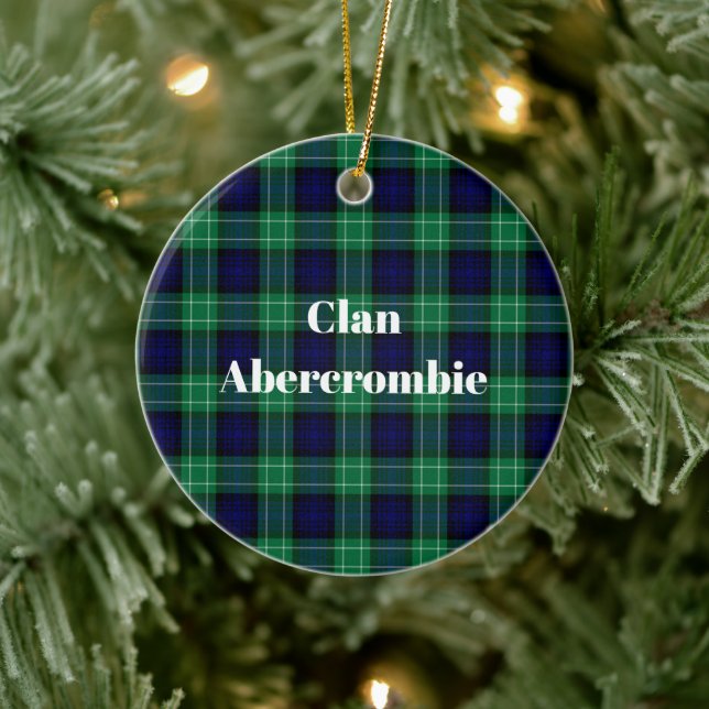 Klan Abercrombie Hunting Tartan Julgransprydnad Keramik (Träd)