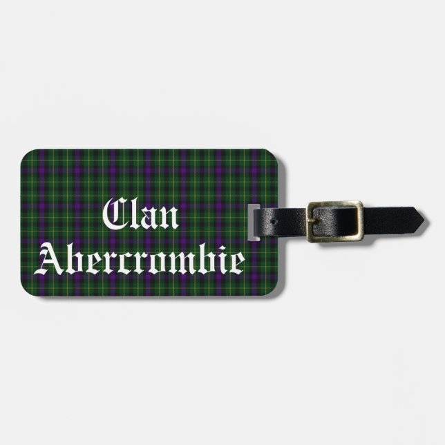 Klan Abercrombie Tartan Anpassade Bagagebricka (Horisontell Framsida)