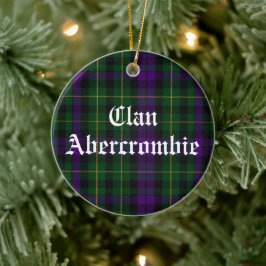 Klan Abercrombie Tartan Anpassade Julgransprydnad Keramik