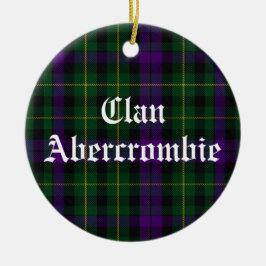 Klan Abercrombie Tartan Julgransprydnad Keramik