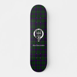 Klan Abercrombie Tartan & Vapensköld Mini Skateboard Bräda 18,5 Cm