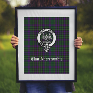 Klan Abercrombie Tartan & Vapensköld Poster