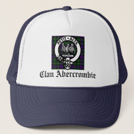 Klan Abercrombie Vapensköld Badge och Tartan Keps