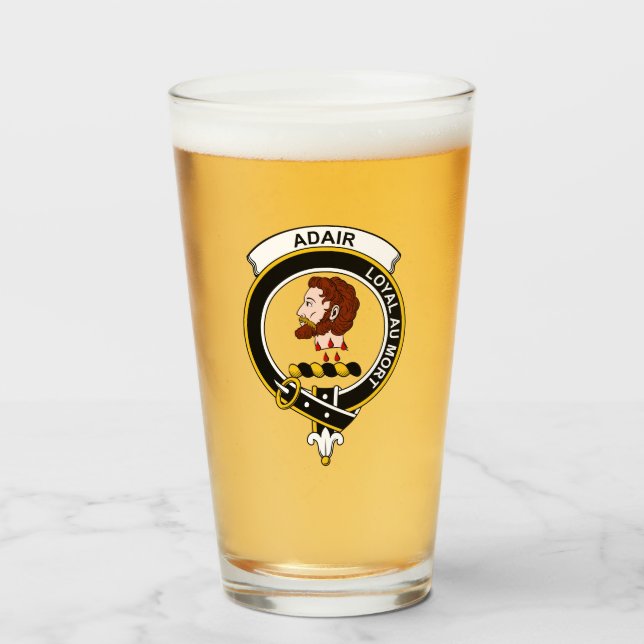 Klan Adair Beer Glass Glaskopp (Framsida fylld)
