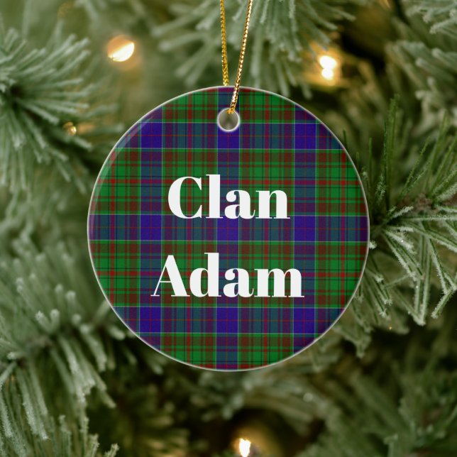 Klan Adam Hunting Tartan Julgransprydnad Keramik (Träd)