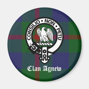 Klan Agnew Tartan Vapensköld Magnet