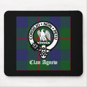 Klan Agnew Tartan Vapensköld Musmatta