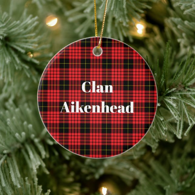 Klan Aikenhead Tartan Julgransprydnad Keramik (Träd)