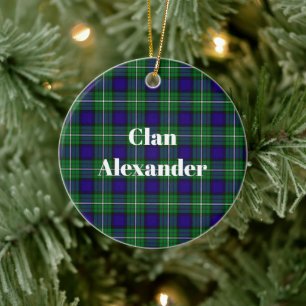 Klan Alexander Tartan Julgransprydnad Keramik