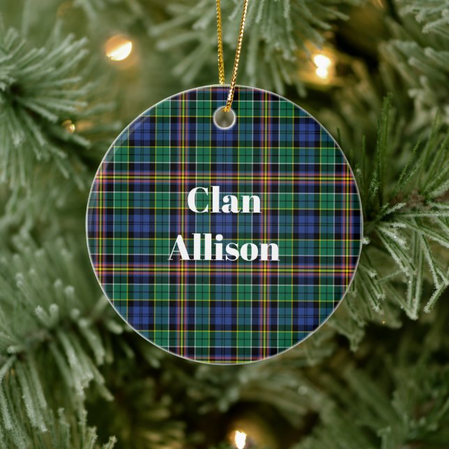 Klan Allison Tartan Julgransprydnad Keramik (Träd)