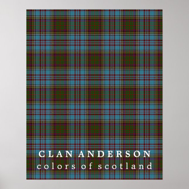 Klan Andersson Färg i Skottland Tartan Poster (Framsidan)