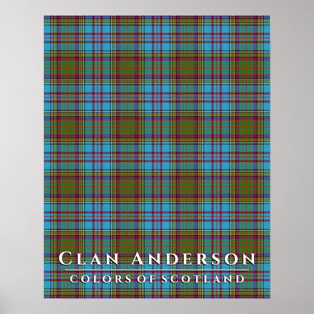 Klan Andersson Färg Skottland 2 Tartan Play Poster (Framsidan)