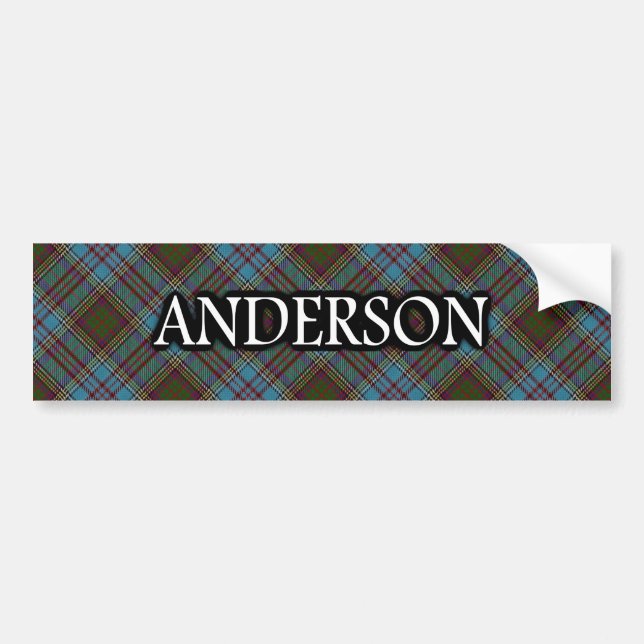 Klan Andersson Scottish Tartan Bumper Sticker Bildekal (Framsidan)