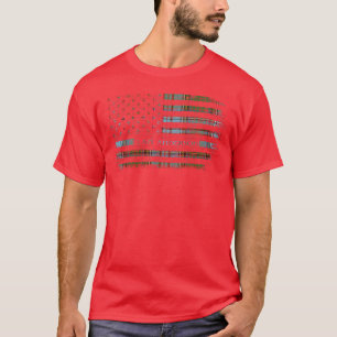 Klan Andersson Scottish tartan US flagga kilt Scot T Shirt