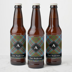 Klan Andersson Tartan Beer Flaska-etikett Ölflaska Etikett
