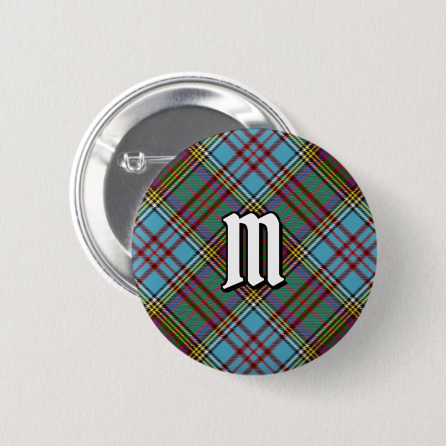 Klan Andersson Tartan Button Knapp (Framsida & baksida)