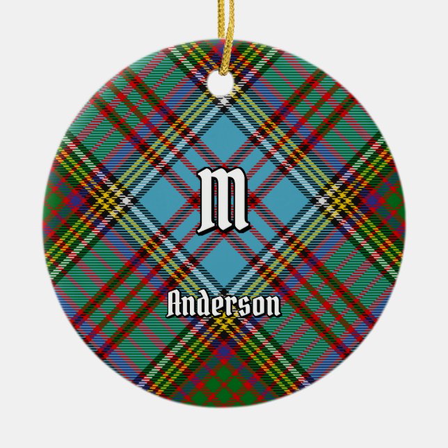 Klan Andersson Tartan Ceramic Ornament (Framsidan)