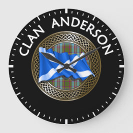 Klan Andersson Tartan Knot & Flagga Stor Klocka