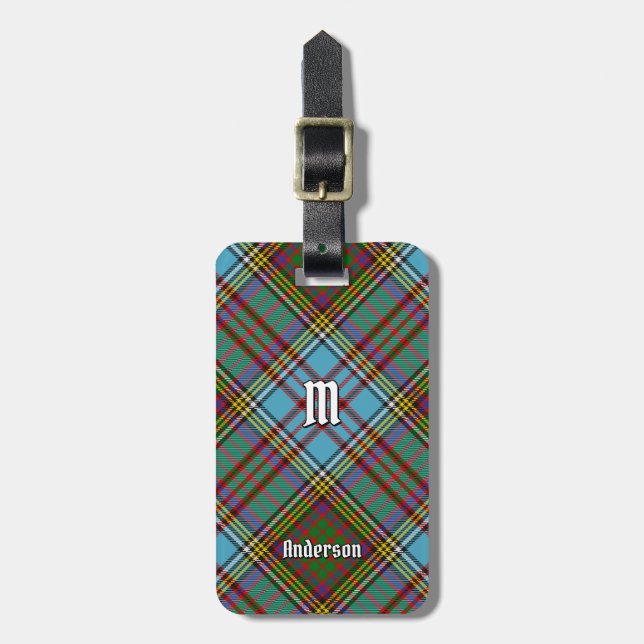 Klan Andersson Tartan Luggage Tag Bagagebricka (Vertikal Framsida)