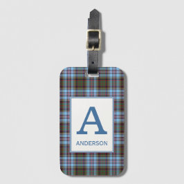 Klan Andersson Tartan Monogrammed Bagagebricka